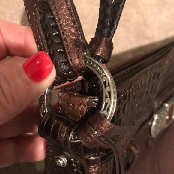 Brighton “Delina” Shoulder  Bronze Leather Bag - Picture 8 of 8